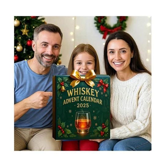 Calendrier De L'Avent Whisky 2025 - 24 Mini-bouteilles 3D Pour Noël, Cadeau Original Pour Amateurs De Spiritueux