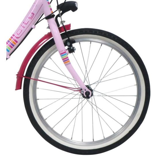 Velo enfant VTC 20 Fille 6 Vitesses Derailleur Shimano Freins V Brake equipement City Cdiscount Sport