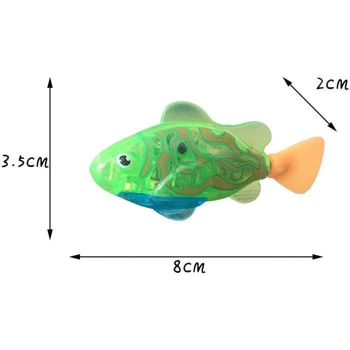4 Poissons Robot électriques Lumineux – Jouet De Bain Ou Piscine, Nage Réaliste, Capteur De Mouvement – Pour Enfants, Chats Et Chiens