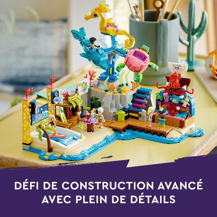 LEGO® Friends 41737 Le Parc d'Attractions à la Plage, Jouet de Construction  Avancée, Enfants 12 Ans - Cdiscount Jeux - Jouets