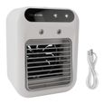 Mini climatiseur USB – 3-en-1 ventilateur humidificateur silencieux portable avec batterie – pour bureau, chambre et voyage – Blanc