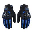 Gants de moto bleus, gants à écran tactile complets, adaptés aux sports de plein air tels que les courses de motos.-0