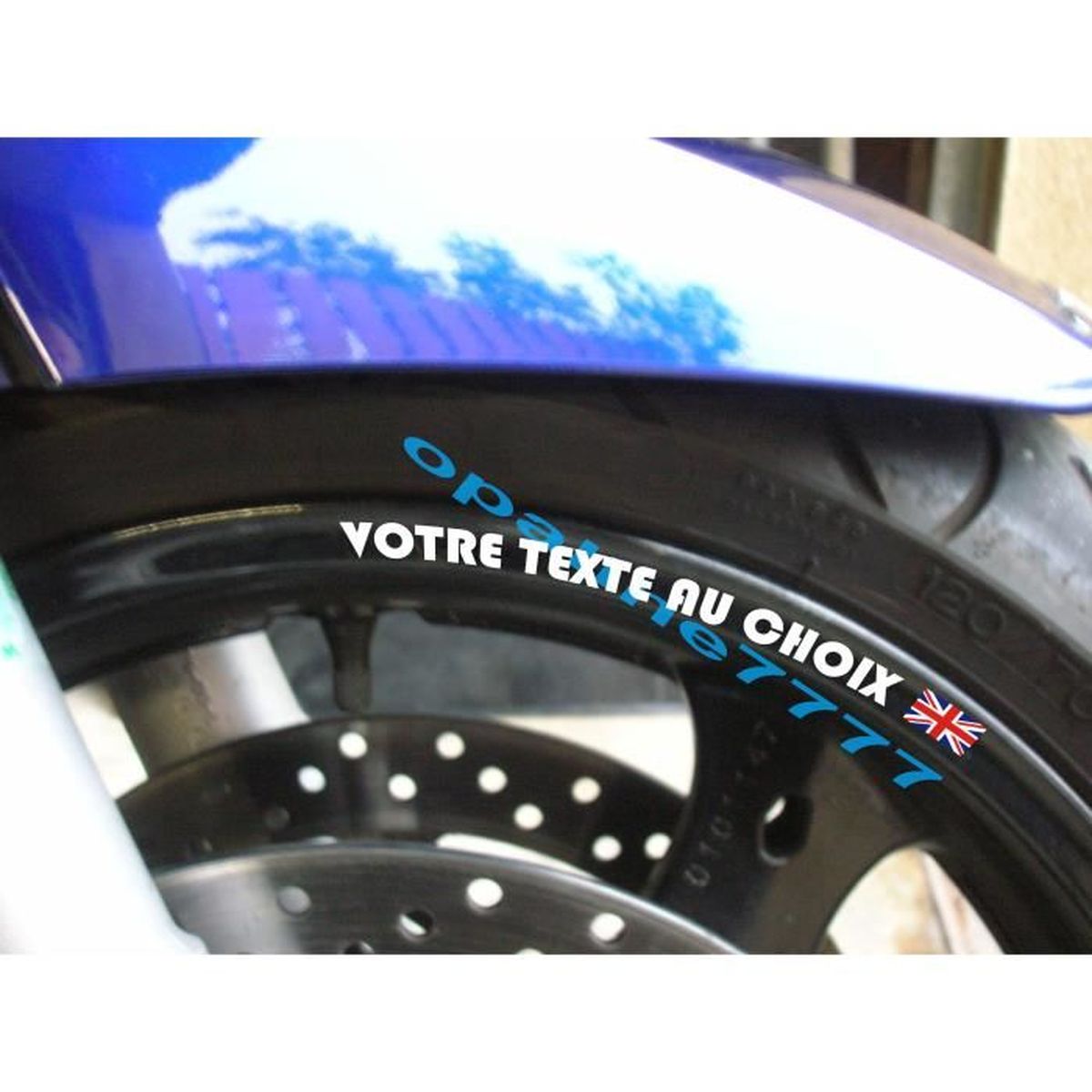 Liserets de Jantes SpecialGP Moto Triumph Blanche Autocollants