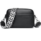 N.A Sac à Main Bandoulière Femme - Sacoche Cuir Véritable Noir - Classe Discret Moderne Mode Shopping