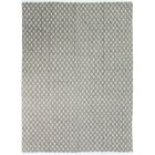 THE DECO FACTORY TERRA COTTON - Tapis de salon ou chambre 100% coton aux allures ethniques à bande croisillons 120 x 170 cm Blanc/Noir