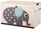 Coffre à jouets - WEBER - Elephant - Enfant - 100% Polyester - Gris