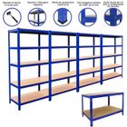 AUCUNE Rayonnages T-Rax Bleus - Monster Racking - 90cm - 1 Établi Q-Rax Bleu - Acier Sans Boulons