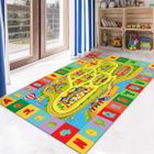 HIBA Tapis pour enfants, Tapis de jeu pour chambres d'enfants, Manège, Bleu [120x160 cm]