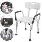 LARS360 Tabouret de Salle de Bain de Bain Avec Accoudoirs et Dossier Réglable en Hauteur Assistant de douche