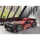 Lit voiture - Vipack - Formule 1 - 90x200 cm - MDF - Rouge/Noir