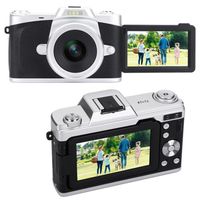 Appareil photo numérique compact - Noir - Zoom optique 20x - Fonction pause et vidéo HD 4K 180° Objectif Grand Angle