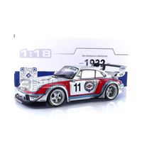 Voiture Miniature de Collection - SOLIDO 1/18 - PORSCHE 911 RWB Bodykit Martini - 2020 - Silver / Red / Blue - 1808502