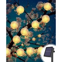 Guirlande solaire - Exterieur - 40 LED - 8 Modes - Blanc Chaud