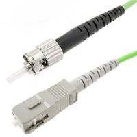CableMarkt - Câble fibre optique multimode simplex OM5 50µm/125µm ST/PC - SC/PC 100Gb de 2 m