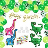 Décorations D'anniversaire de Dinosaure, Ballons d'anniversaire Garçon, Kit Arche Ballon Dinosaure, Ballons Vert Jungle pour