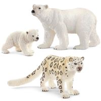 Schleich Wild Life - Ensemble de figurines animaux polaires, figurines d'animaux pour enfants, 3 pièces.