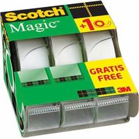 SCOTCH - Lot de 3 dévidoirs avec ruban Caddy Magic - 2 + 1 gratuit - 19 mm x 7,5 m
