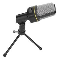 rabais-Tbest 5 mm Microphone d'enregistrement Microphone à condensateur professionnel avec trépied pour la diffusion Conférences