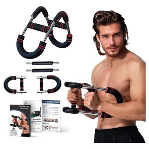 Power Twister 30 Kg Avec Dragonnes De Sécurité – Barre De Torsion Pectoraux, épaules, Bras – Musculation à Domicile Efficace