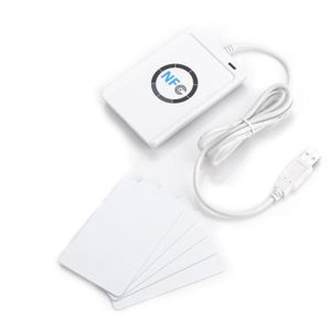 Eosnow Copieur de carte d'identité RFID portatif, lecteur, graveur, 6  étiquettes inscriptibles, 6 cartes