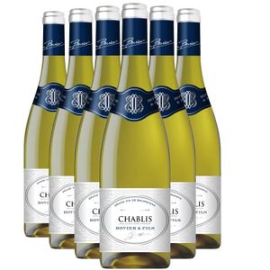 VIN BLANC Chablis Blanc 2021 - Lot de 6x75cl - Bovier et Fil
