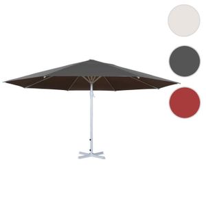 PARASOL Parasol Meran II, gastronomie, parasol pour marché, Ø 5m, poteau alu blanc 28 kg ~anthracite sans support