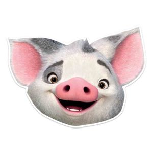 MASQUE DÉCORATIF Masque en carton Pua Pig - Disney Vaiana la Légende du bout du monde   27  cm Blanc