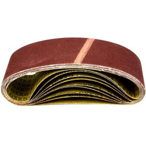 Bandes Abrasives MioTools Fox 610 X 100 Mm Grain 40 - Lot De 10 Pour Ponceuses à Bande Portatives - Corindon Normal Puissant