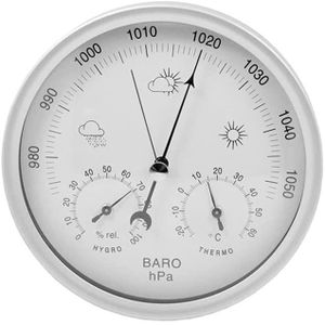 Baromètre Anéroïde Station Météo Analogique Thermomètre Et Humidimètre