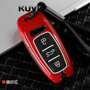 【5 Couleurs】 Z.MYUKI A6 C8 4K Coque clé avec Porte Clef pour Audi A6 C8 4K  2018-2022 2023 Accessoire Original Protection clé (Argent)