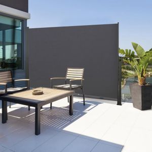 Paravent ext/érieur r/étractable 300x200cm Gris Anthracite Store Vertical Probache