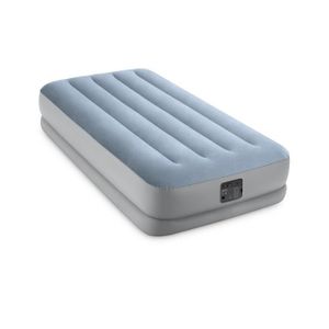 LIT GONFLABLE - AIRBED Matelas gonflable électrique 1 place Intex Raised Comfort Fiber-Tech 191 x 99 x 36 cm