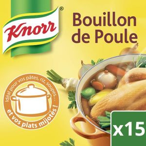 BOUILLON & FOND LOT DE 2 - KNORR - Bouillon de Poule - Bouillons - boite de 15 tablettes - 150 g