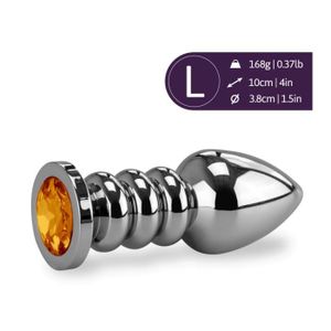 Plug Anal Rosebud Annelé XL - Aluminium, 8 Coloris, LOVE AND VIBES, Neuf