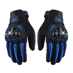 GANTS - SOUS-GANTS Gants de moto bleus, gants à écran tactile complets, adaptés aux sports de plein air tels que les courses de motos.