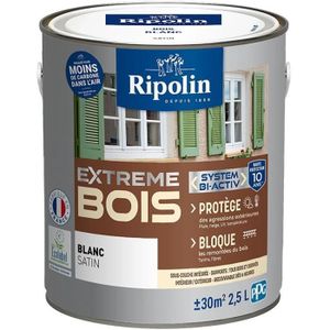 PEINTURE - VERNIS RIPOLIN PROTECTION EXTREME BOIS BLANC Satin 2,5 L