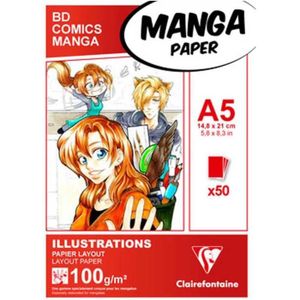 PAPIER A DESSIN 94041C Bloc Encollé Papier Manga Et Illustration -