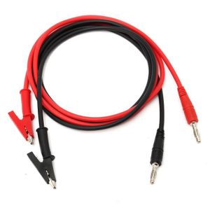 Lot de 5 cables 50cm 10 Pince crocodile crocro Pour Test Testeur Electronique