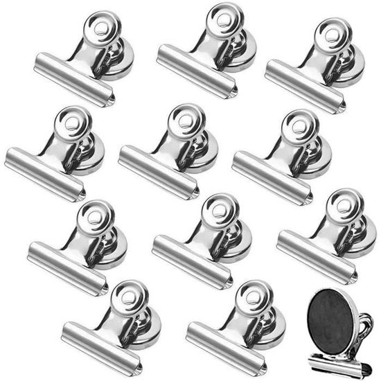 Lot De 150 Pinces Bulldog En Acier Inoxydable - Argenté, 2,3 X 2,3 Cm, Avec Boîte De Rangement, Pour Bureau, Maison