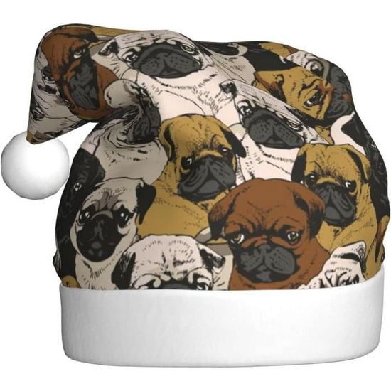 Chapeau De Noël Amusant Avec Imprimé Grains De Café Torréfiés, Chapeau