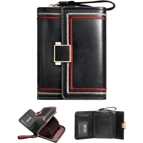 MSLSOZ Porte-cartes Pour Femme, Portefeuille Ultra Fin Pour