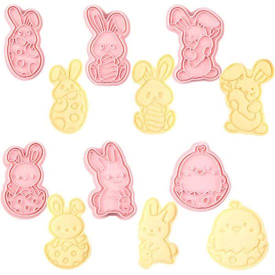 Emporte Piece Noel Avec Poussoir Lot De 16 Emporte-pièces En Plastique De Dessin Animé Pour Biscuits En Plastique Emporte Piece Poussoir - 8