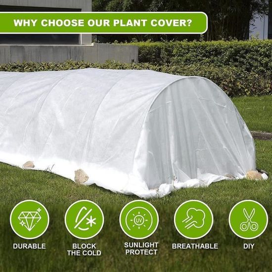 Didiseaon Housse De Protection Plantes Non Tissée Voile Hivernage