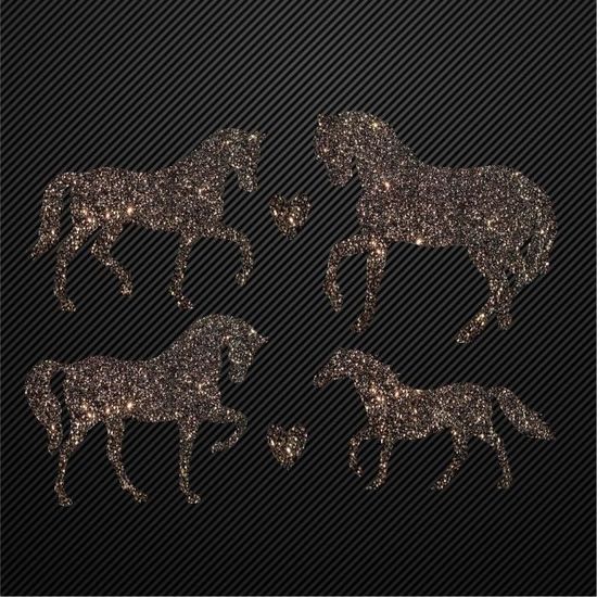 4 épingles Porte-numéro Magnétiques Cristal Doré - Aimants Pour Compétition Cheval - Clever Adornments