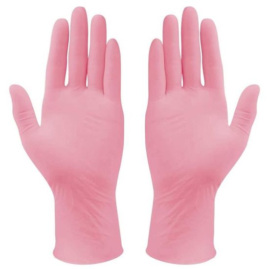 Gants Jetables En Vinyle UNIGLOVES Unicare - Sans Latex Ni Poudre, Taille M, Boîte De 100, Rouge - 14