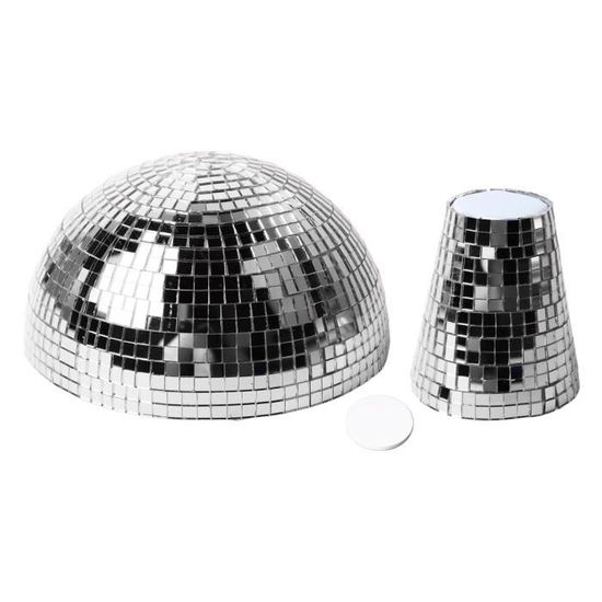 Boule Disco Champignon Argenté – 12x12x14 Cm, Miroirs à Facettes, Pour Décoration Fête, DJ, Maison