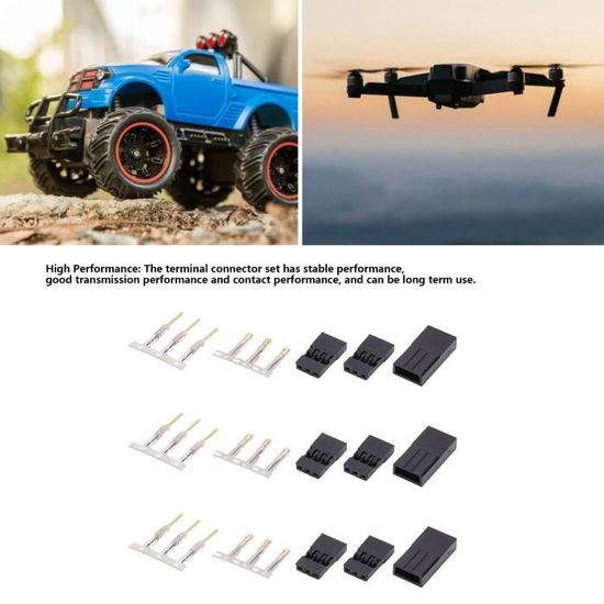 Uxcell Lot De 10 Câbles D'extension Servo à 3 Broches Mâle Vers Femelle 22 AWG 30 Cœurs