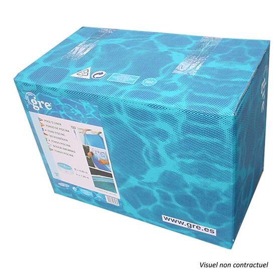 GRE Liner pour piscine ovale 730x375 cm h 132 cm - Bleu
