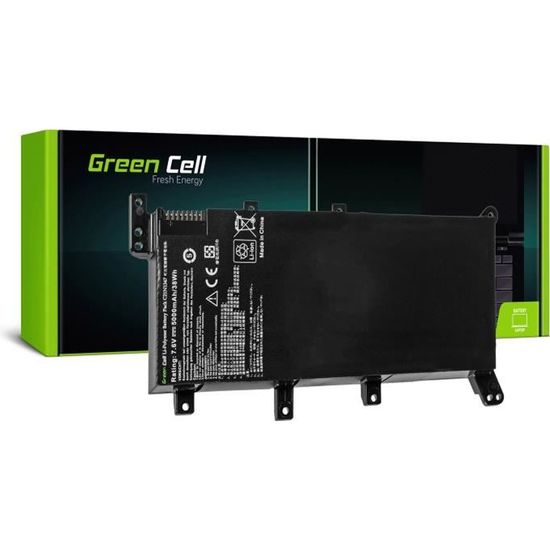 Batterie Green Cell 4000mAh Pour ASUS A555, F555, K555, R556, X555 - Modèle C21N1347 - 7.6V