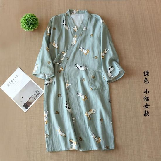 PRINCESS BRIDE Peignoir Unisexe Double Gaze Jacquard Respirant Doux